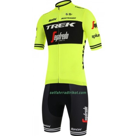 Fahrradbekleidung Radtrikot Kurzarm + Trägershorts 2019 Trek-Segafredo N002 
